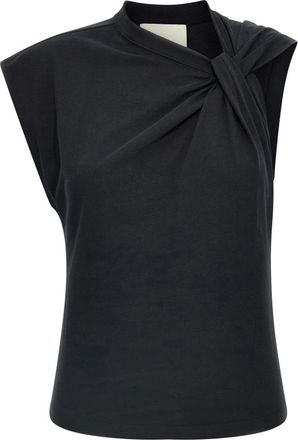 Isabel Marant Sleeveless Tops, female, Black, M, Nayda T-shirt