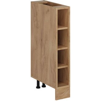 Vicco Estante De Cocina R-line, Roble Dorado, 15 Cm Sin Encimera