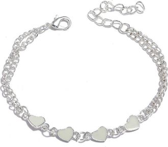 Generic Fashion Dark Night Bracelet Love Heart Luminous Fashion Luminous Alloy Bracelet Accessories Attractive Processing Multicoloured