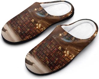 Generic Vintage Printed Tree Magic Mens Slippers Comfortable And Non-slip Cotton Slipper Shoe for House