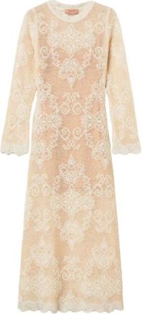Twinset Maxi Jurk - Dames - Maxi kleedjes - Beige - M - Kleedjes
