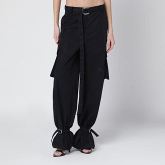 The Attico Black nylon trousers