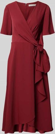 Christian Berg Cocktail Cocktailkleid mit Schleifen-Detail in Bordeaux, Gr&ouml;&szlig;e 32
