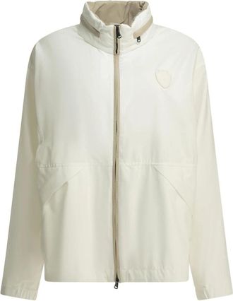 Brunello Cucinelli Lichtgewicht Jack met Rits - Dames - Zomerjassen - Wit - S - Polyester - Jassen