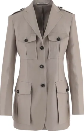 Tagliatore Single-Breasted Linen Jacket