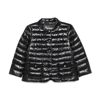 Herno Winter Jackets, female, Black, Size: M Nylon Ultralight Jacket