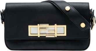 Fendi Pre-owned Cross Body Bags, female, Black, Size: ONE SIZE Pre-owned Leather Cross Body Bag