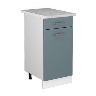 Vicco Mueble Bajo Universal R-line, Gris Azulado, 40 Cm Con Caj&oacute;n, Con Encimera Vicco