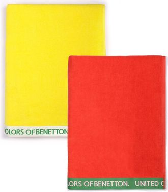 Benetton Set 2 Toalla De Playa 90x160cm 380gsm Velour 100%algodon Casa