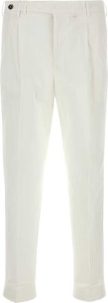 Pantaloni Torino White Stretch Cotton Style Pant