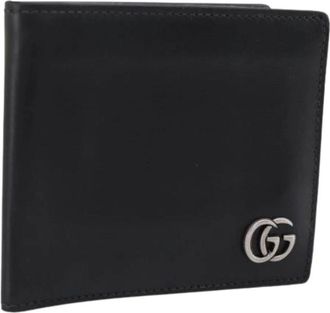 Gucci Pre-owned Vintage Portemonnee - Heren - Vintage Accessoires - Zwart - ONE Size - Leer - Vintage