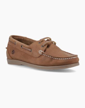 Sperry Top-Sider Womens Sperry Balboa 2 Eye Boat Nubuck Womens Tan Boat Shoes - Brown - Size: 6