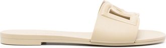 Dolce & Gabbana Bianca DG-logo slides - women - Thermoplastic Polyurethane (TPU)/Thermoplastic Polyurethane (TPU)/Rubber - 36 - Neutrals