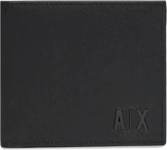 A|X Armani Exchange Logo Bifold Portemonnee - Heren - Portefeuilles - Zwart - ONE Size - Leer - Accessoires