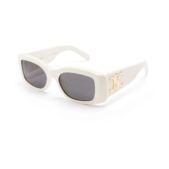 Celine Sunglasses, female, White, Size: 53 MM Triomphe Sunglasses