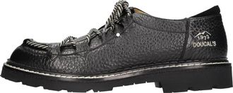 Doucal's platte schoenen - Heren - Veterschoenen - Zwart - 42 EU - Leer - Schoenen