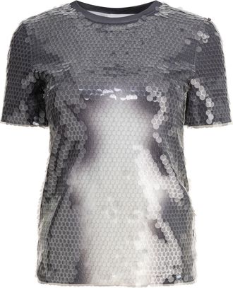 Max Mara Womens Kibbutz Top - Light Grey Nylon - Size Medium