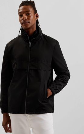Ted Baker Mens Basham Hooded Jacket in Black Nylon - Size Large