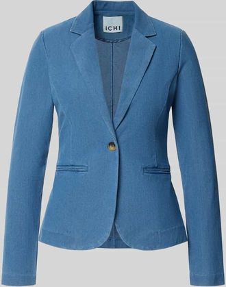 Ichi Regular Fit Blazer in Denim-Optik Modell Kate in Jeansblau, Gr&ouml;&szlig;e XXL