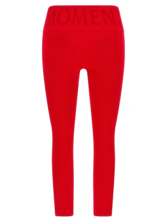 Perfect Moment Cashmere-Blend High-Waist Leggings - Red