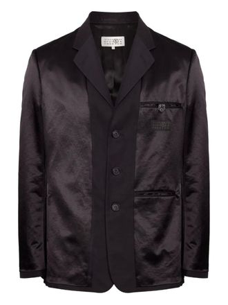 Maison Margiela satin-finish blazer - Black
