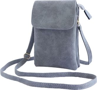 Generic Womens New Multi Compartment Single Shoulder Crossbody Frosting Bag Shoulder Bags for School (Grey, One Size)