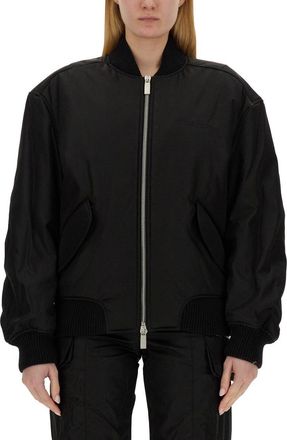 Off-white Nylon Bomber Jacket-Donna