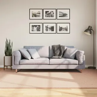 vidaXL Vidaxl - Alfombra De Pelo Corto Suave Lavable Huarte Rosado 160x230 Cm
