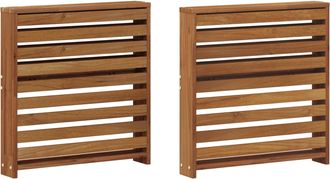 vidaXL Reposabrazos 2 Uds. Marr&oacute;n 58.5 X 10 X 61 Cm Vidaxl