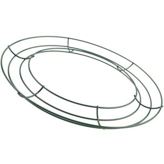 OEM Marco De Corona De 6 Anillos Verde Oscuro Para Decoraci&oacute;n Navide&ntilde;a Y De San Valent&iacute;n (25 Cm) -crezuo