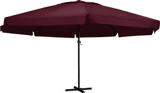 vidaXL Vidaxl - Sombrilla De Jard&iacute;n Con Palo De Aluminio Rojo Burdeos 600 Cm