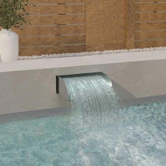Berkfield Home Waterfall 45x34x14 cm Stainless Steel 304 in Silver | Size: 45 x 34 x 14 cm