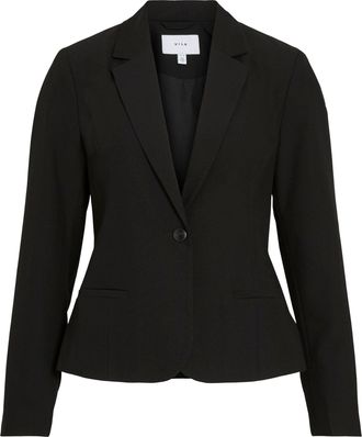 Vila Womens Visiffe Fitted L/S Blazer, Black Beauty, 12