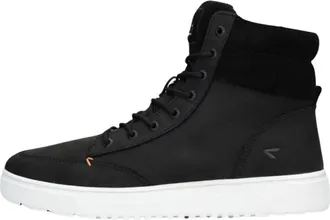 HUB Zwarte Hoge Sneakers Dublin 2.0 - Heren - Sneakers - Zwart - 46 EU - Leer - Schoenen