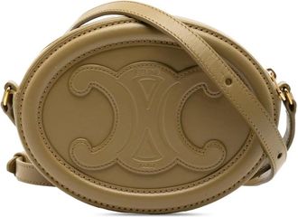Celine Pre-owned Oval Tambour Bag - Dames - Vintage Schoudertas - Groen - ONE Size - Leer - Vintage
