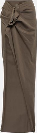 Rick Owens DRKSHDW gathered cotton maxi skirt