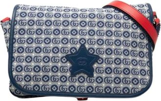 Gucci Pre-owned Cross Body Bags, female, Blue, Size: ONE SIZE Pre-owned Fabric Crossbody Bag