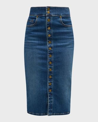 Ramy Brook Karter Denim Midi Skirt