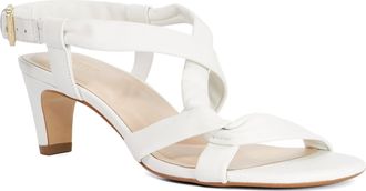 Dune London Womens Ladies Motivating - Mid Height Sandals - White Leather - Size UK 4