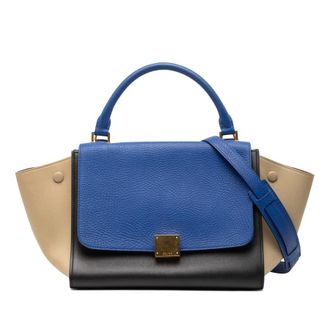 Celine Pre-owned Celine Small Tricolor Leather Trapeze Satchel Ladies ZVLEDTE4VFNCCU3I