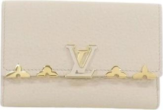 Louis Vuitton Pre-owned Wallets, female, Beige, Size: ONE SIZE Pre-owned Capucines Taurillon Wallet