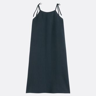 La Redoute Collections Uitlopende lange jurk van linnen, gemaakt in Frankrijk