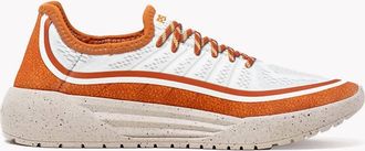 Psudo Womens Racer Shoes In White/orange