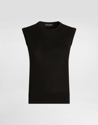 Dolce & Gabbana Cashmere Top - Woman Sweaters And Cardigans Black 36