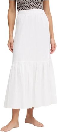 Melissa Odabash Monroe Skirt - Dames - Midirokken - Wit - S - Katoen - Rokken