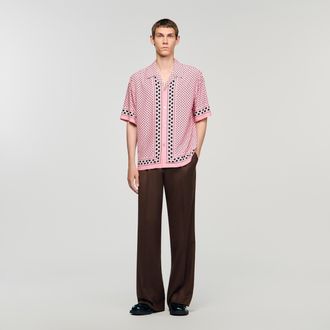 Sandro Heart motif flowing shirt