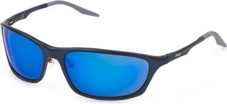 Fila SFID68 A30B Mens Sunglasses Blue Size 66