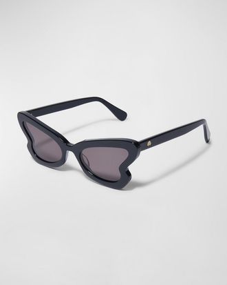 Lele Sadoughi Peggy Acetate Butterfly Sunglasses