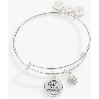 Alex and Ani The Best Is Yet To Come Duo Charm Bangle in Silver at Nordstrom