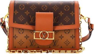Louis Vuitton Brown Reverse Monogram Canvas Dauphine Mm (Authentic Pre-Loved)